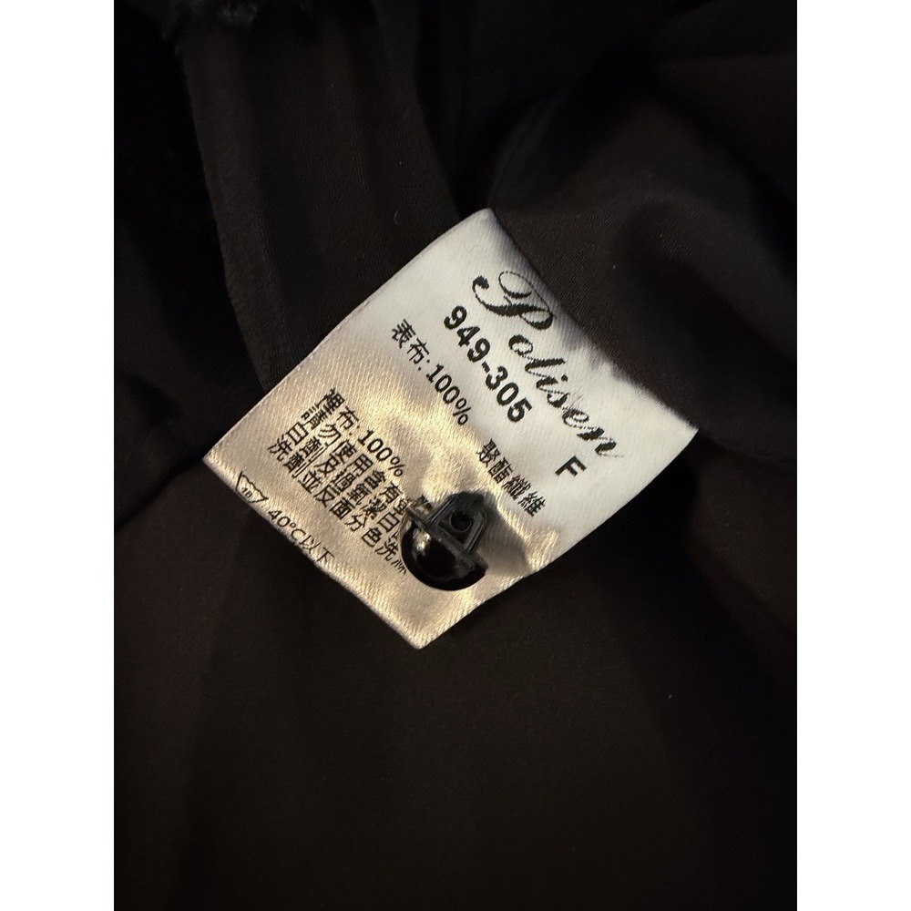 Elegant Black Chiffon Ruffle Top Blouse S/4/6 Career Cocktail Classy Old Money - Picture 12 of 14